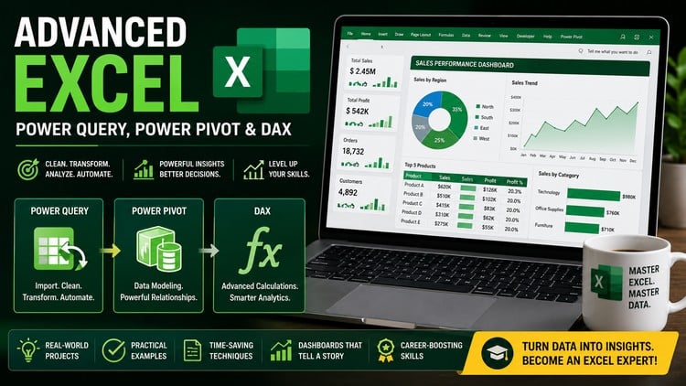 Advanced Excel: Power Query, Power Pivot &amp; DAX