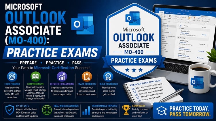 Microsoft Outlook Associate (MO-400): Practice Exams
