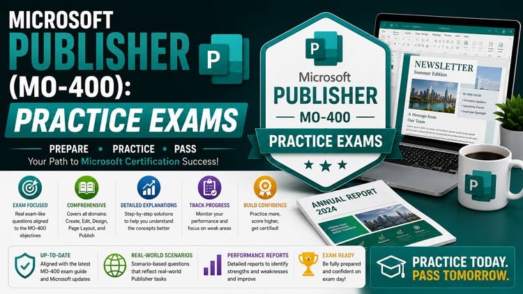 Microsoft Publisher (MO-400): Practice Exams